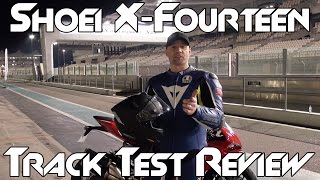 Shoei XFourteen Track Test Review from Sportbiketrackgearcom [upl. by Atilol]