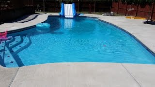 Concrete Pool Renovation Pool Patio Tile Installation Diamond Brite Plaster  Cinnaminson NJ [upl. by Eerehs]