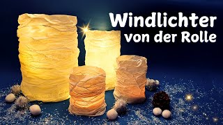 Leuchtende Windlichter aus Butterbrotpapier  einfach und schnell selbst gemacht [upl. by Odessa]