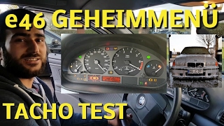 Tacho Test  BMW e39 e36 kombiinstrument tachotest tankanzeige geschwindigkeit geheim menü e46 [upl. by Ball483]