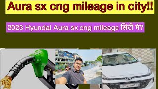 Aura cng 2023 city mileage test 🔥🔥youtubeblog treanding ytblog auracng aura2023 milagetest [upl. by Hermie17]