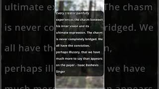 Motivational Quote On Inner Vision amp Ultimate Isaac Bashevis Singer motivation MotivationalQuote [upl. by Sesilu]