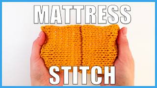 Master the Mattress Stitch Perfect Horizontal Seams in Knitting [upl. by Neelsaj]