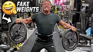 Sylvester Stallone Overacts While Lifting Fake Weights [upl. by Mauralia]