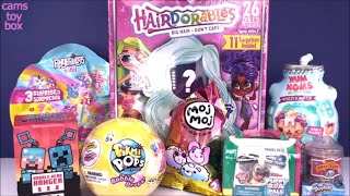 Hairdorables 2 DOLLS Pikmi POPS Puppy DOG PALS 4 NUM NOMS MOJ MOJ Toy Unboxing FUN Kids [upl. by Eenert]