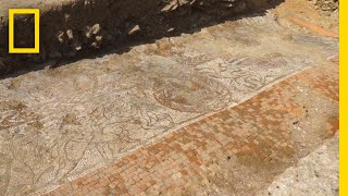 This Massive Roman Mosaic Was Unearthed in England  National Geographic [upl. by Lled]