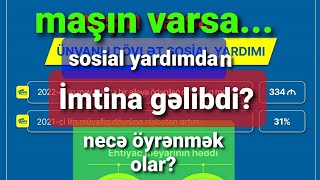 Sosial Yardim İmtina səbəbi [upl. by Gudrin]