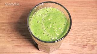 RECEPT Snelle gezonde èn lekkere groene smoothie [upl. by Anedal967]