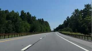 Adirondack Northway Interstate 87 Exits 25 to 27 northbound [upl. by Ikir888]