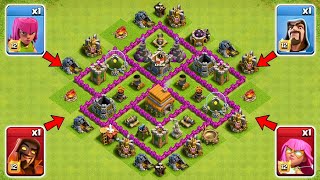 Town Hall 6 vs Max Level Troop 1 with 5 Rage Spells  Clash of Clans [upl. by Eruza]