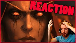 WARBRINGERS SYLVANAS REACTION  New Sylvanas Cinematic Burning of Teldrassil World of Warcraft BfA [upl. by Ecirpak]