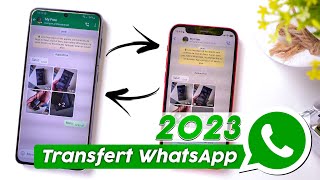 Transférer données Whatsapp Android vers iPhone SANS réinitialisation en 2023 [upl. by Seabury]