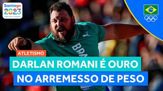 JOGOS PANAMERICANOS  DARLAN ROMANI É OURO PARA O BRASIL NO ARREMESSO DE PESO [upl. by Aerdnwahs]