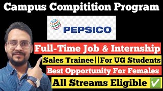 PepsiCo  Campus Compitition Program 2024  PepsiCo Hiring Freshers  Job amp Internship Opportunities [upl. by Giannini]