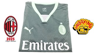 AC Milan third kit 2025 player version Unboxing  ASMR [upl. by Gaeta676]