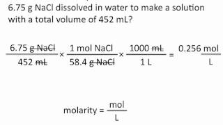 Molarity  Chemistry Tutorial [upl. by Esinned884]