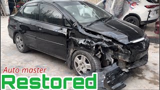 Restored honda city in auto master AccidentMastervilog [upl. by Alioz]