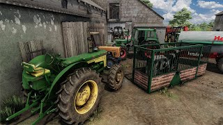 Using only old tractors for a day at the Farm  Farming Simulator 22 [upl. by Atinehc4]