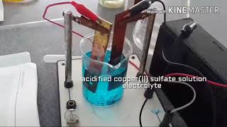 purification of copper by Electrolysis YEMEN IGCSE [upl. by Asil]