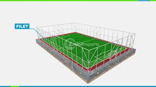 Comment installer le mini terrain de football extérieur en gazon artificiel [upl. by Annael695]