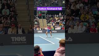 Ben Shelton serve plus one forehand fail vs Ugo Humbert UTS in Frankfurt tennis [upl. by Ellehcor]