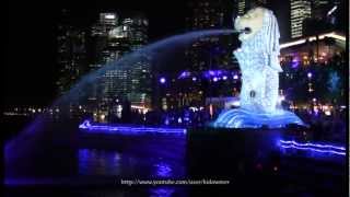 Merlion amp I  An Inspiring Journey Lightshow  Merlion Park Singapore 2012 [upl. by Utley]