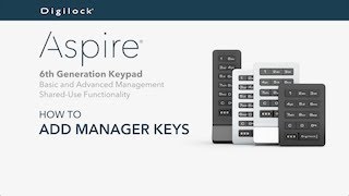 Aspire Keypad Shared Use  How to Add Manager Keys [upl. by Dierdre888]