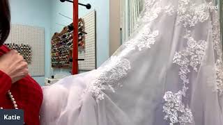 Adding a bustle to a wedding gown [upl. by Thunell]