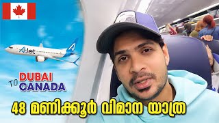 48 hours Fly  Dubai to Canada 🇨🇦 on Ajet  Mallu traveler [upl. by Errick754]