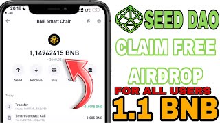 Claim Free Airdrop 1 BNB amp 2500 SEED on Trustwallet [upl. by Morell]