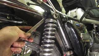 Replacing the Rear Dampers on my Triumph Trident T150V [upl. by Garwood345]