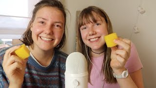 ASMR sister tries trigger sounds [upl. by Naitsabas]