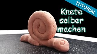 KNETE selber machen ohne Kleber  Wie macht man Knete selber deutsch  Knetmasse [upl. by Hsenid]