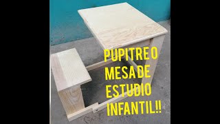 Pupitre o mesa de estudio infantil [upl. by Ytitsahc]