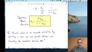 Psychometrics  Lecture 5  Estimating reliability coefficients [upl. by Leasa]