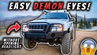 Installing Demon Eyes on my Headlights WITHOUT Opening Headlights [upl. by Flatto]