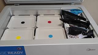 How to organize a Midea 7cu ft chest freezer with Ikea bins [upl. by Rangel737]