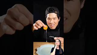 Removing Egg Yolk with a Garlic ❤️❤️ youtubeshorts experiment lifehack food [upl. by Elleon789]