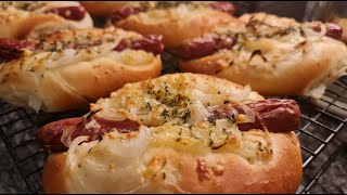 Cheese and Onion Frankfurter Buns [upl. by Sansen]