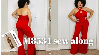 McCall’s M8534 sew along view A  how to make a jumpsuit [upl. by Whitehurst]