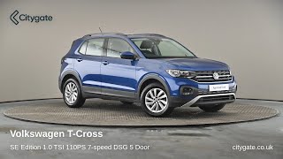 Volkswagen TCross  SE Edition 10 TSI 110PS 7speed DSG 5 Door  Citygate Volkswagen Watford [upl. by Aimej]