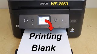 Epson WF 2860 Printing Blank Pages [upl. by Kaya935]