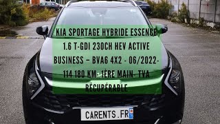 SPORTAGE Hybride essence 16 TGDI 230ch Active Business 062022114180 km1ère mainTVA récupérable [upl. by Ria]