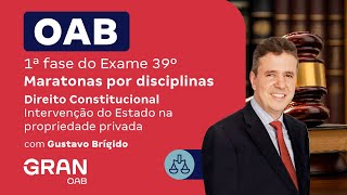 1ª fase do 39º Exame OAB  Direito Administrativo Intervenção do Estado na propriedade privada [upl. by Ahtiuqal]