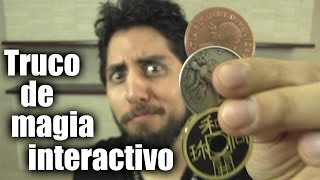 Truco de Magia Interactivo con Monedas coppersilverbrass  ChideeTv [upl. by Dang]