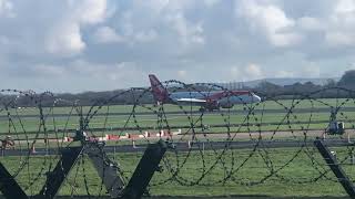 EasyJet landing at Manchester Airport [upl. by Rehpotirhc]