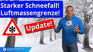 Starker Schneefall an Luftmassengrenze  das Update [upl. by Wheaton]