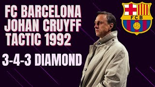 FC24HOW TO PLAY LIKE JOHAN CRUYFF BARCELONA 1992 343 DIAMOND FORMATION TACTICS AND INSTRUCTIONS [upl. by Ahseneuq]