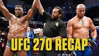 UFC 270 Recap Francis Ngannou beats Ciryl Gane Deiveson Figueiredo reclaims gold  ESPN MMA [upl. by Yr691]