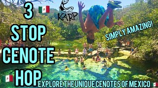 Exploring Cenotes in Mexico on the 3 Stop Cenote Hop [upl. by Aihsenot]